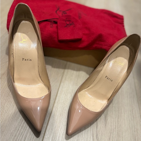 Christian Louboutin Blush Patent Leather Heels - Picture 2 of 4